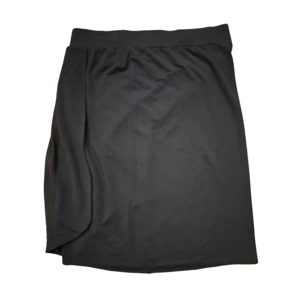 Cabi  Black Tulip Hem Faux Wrap Skirt size Small 395 Jersey Knit Pencil Pull-On - Picture 4 of 5